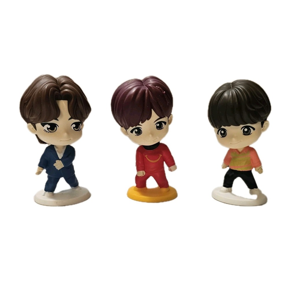 TinyTan BTS McDonald's Happy Meal Toy Encore Edition Figures Lot of 3 Loose
